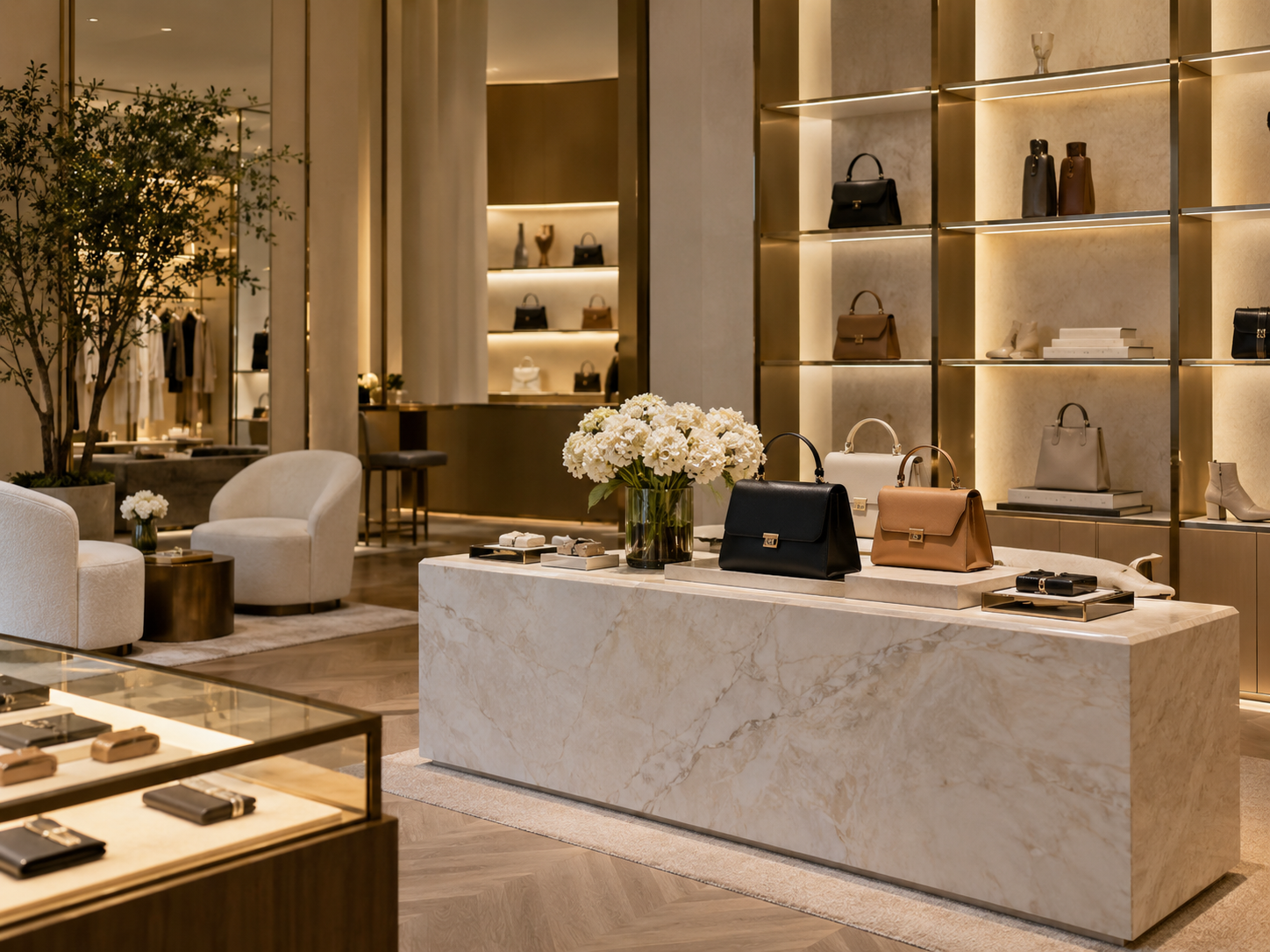 Premium luxury retail boutique illustration